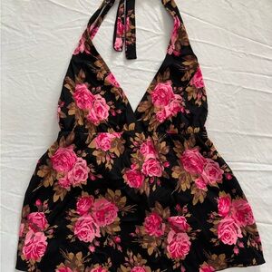 Floral Swim Halter Top